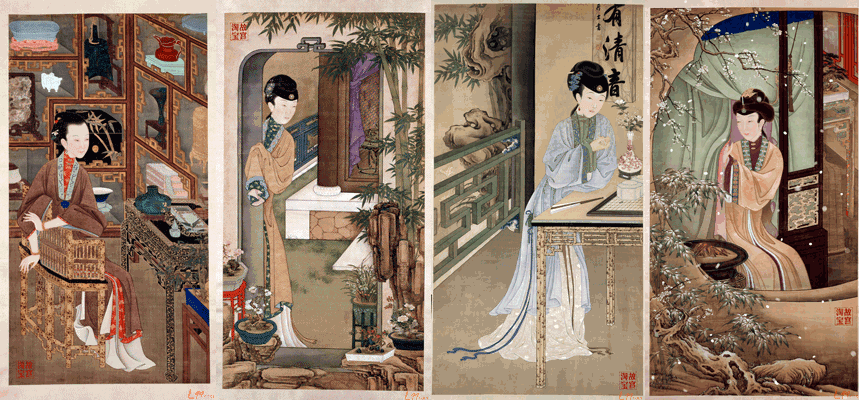 (图片说明:故宫推出的gif版《十二美人图》)